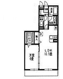 QUALIA 1階1LDKの間取り