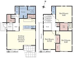 物件画像 2号棟港南区新築戸建 角地 カースペ2台 WIC