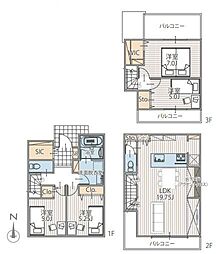 物件画像 5号棟鶴見区新築戸建 リビング階段