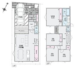 A号棟保土ケ谷区新築戸建 2路線OK 床暖房 家具付き