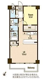 マック羽村コート 1LDKの間取図画像