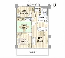 アービング池田五月丘 3LDKの間取図画像