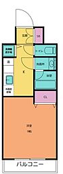 LAV心斎橋WEST 1Kの間取図画像
