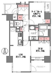 アデレイド新福島 1LDKの間取図画像