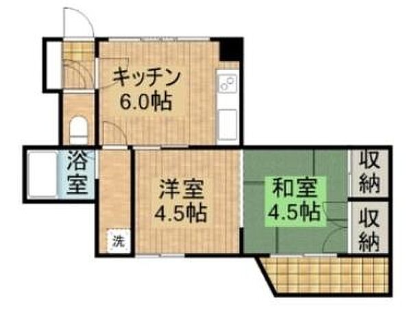 21コスモス恒久 303｜宮崎県宮崎市恒久３丁目(賃貸マンション2DK・3階・36.17㎡)の写真 その2