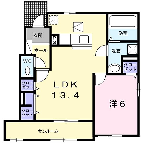 ステラ　ガーデン 0101｜宮崎県宮崎市吉村町(賃貸アパート1LDK・1階・53.02㎡)の写真 その2