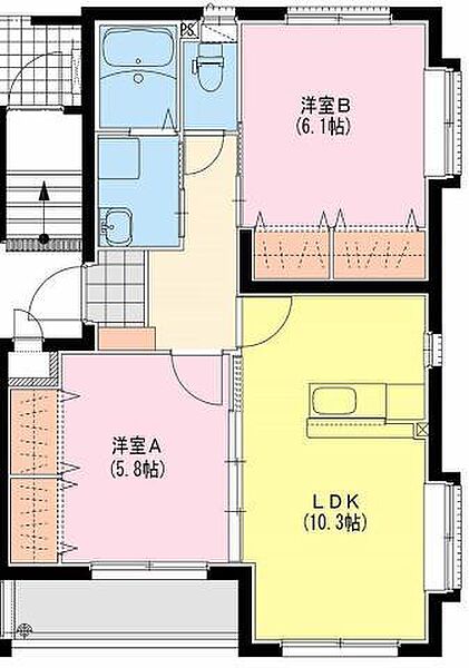 トミコーポラス ｜宮崎県宮崎市昭和町(賃貸マンション2LDK・1階・55.33㎡)の写真 その2