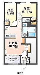 San　Felice 1階2LDKの間取り