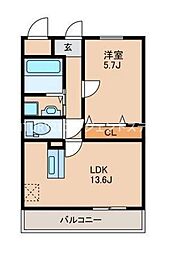 NEIGHBORS 5階1LDKの間取り