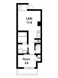 GLENVILLA・K 1LDKの間取図画像