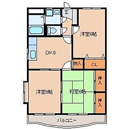 ケイアイビル 3DKの間取図画像