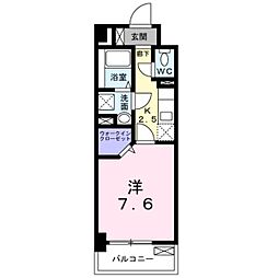 オリージャビルデング 1Kの間取図画像