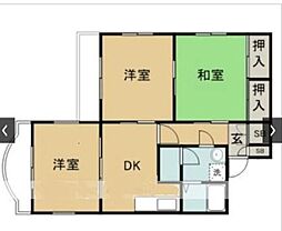 リバータウン錦本 3DKの間取図画像