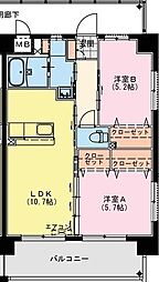 仮)潮見町SPマンション 2LDKの間取図画像