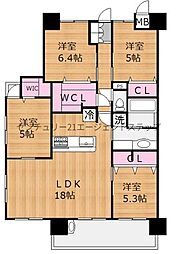 アルファスマート柳丸 4LDKの間取図画像