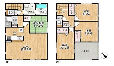間取り：ゆとりのある4LDK！陽当り良好です♪