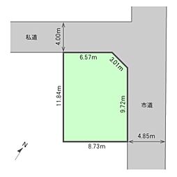 物件画像 建築条件なし　売地　東区東中島4丁目