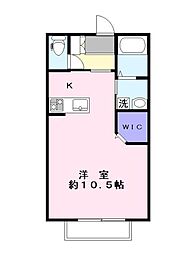 プラティーク ワンルームの間取図画像