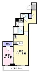 LaMaisonKanon 1LDKの間取図画像