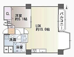 ホワイトハウス穂積 1LDKの間取図画像