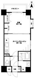 マ・メゾン・アズーア 1DKの間取図画像