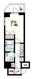 サンスタレ浅草 1Kの間取図画像