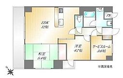 マイキャッスル横浜白山 2SLDKの間取図画像