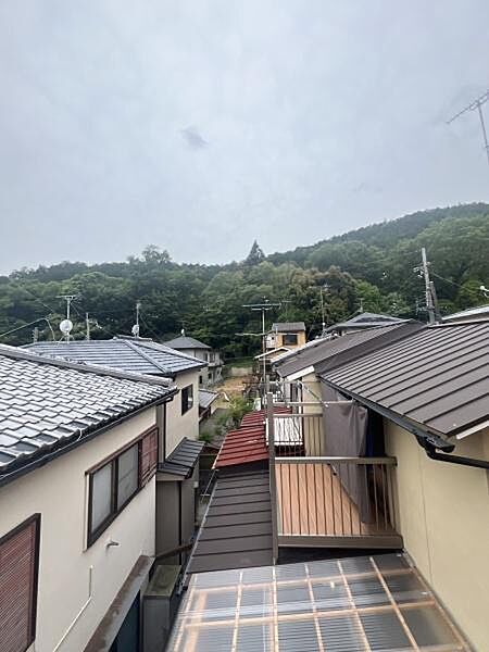 Beautiful mountainous landscape with colorful sky