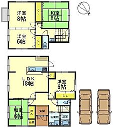 JR湖西線 比叡山坂本駅 徒歩19分 5LDKの間取り