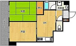 アンピール東公園 2DKの間取図画像