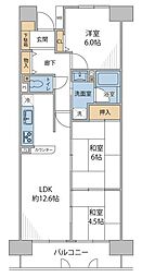 ウエステージ明石参番館 3LDKの間取図画像