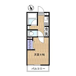 クライムシティ川崎 1Kの間取図画像