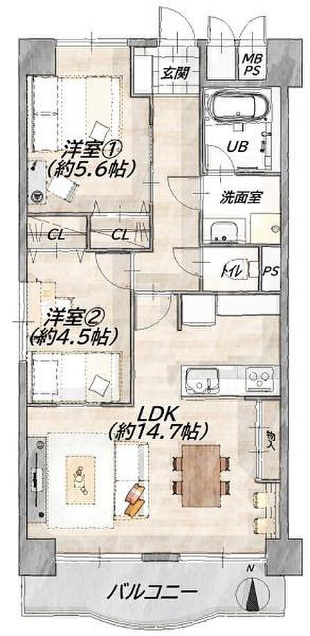 こちらはプラン図となる為、変更になる可能性がございます。