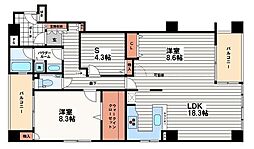 エクスコート高津 2SLDKの間取図画像