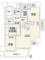 グローリアスタウン聖心壱番館 3LDKの間取図画像