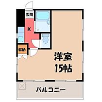 栃木県宇都宮市簗瀬町（賃貸マンション1K・5階・42.00㎡） その2