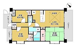 レヂオンス日野 3LDKの間取図画像