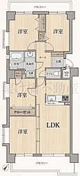 ライオンズマンション向山 4LDKの間取図画像