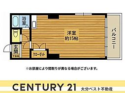 ラトゥール大道 ワンルームの間取図画像