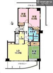 間取図画像 3LDK