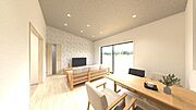 リビング部分の天井は勾配天井となっており、開放感があります♪※画像はイメージです。