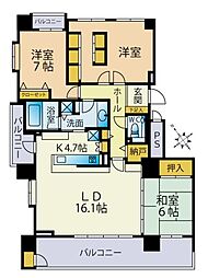 エクセルシオール豊平橋ステア 3LDKの間取図画像