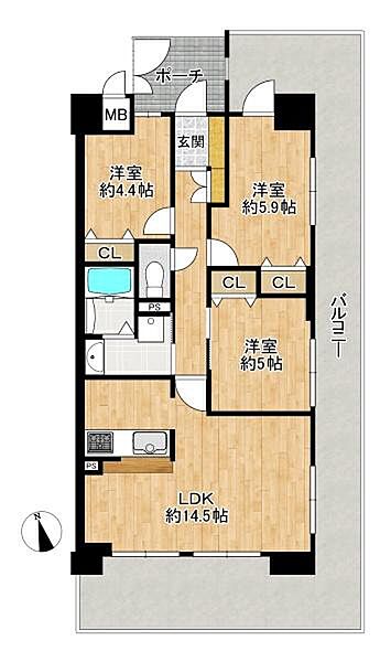 間取りを拡大表示