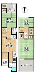 近鉄奈良線 若江岩田駅 徒歩8分