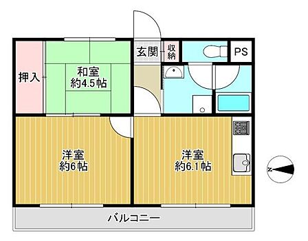 2DK 間取り