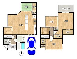 JR片町線(学研都市線) 鴻池新田駅 徒歩22分 4LDKの間取り