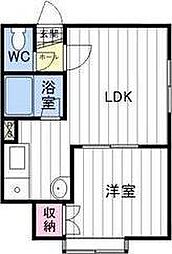 はなぶさ館 1LDKの間取図画像