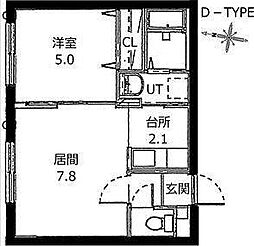 ブルームN24 1LDKの間取図画像
