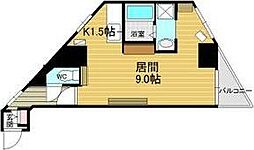 フロンティア157 1Kの間取図画像