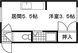 ラッフィット栄通 1DKの間取図画像
